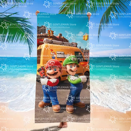 Cool Towel Soft Pool Classic Gift For Travel Gym Shower Camping Quick Dry Sports Large S-Super Game Beach M-Marios Towel