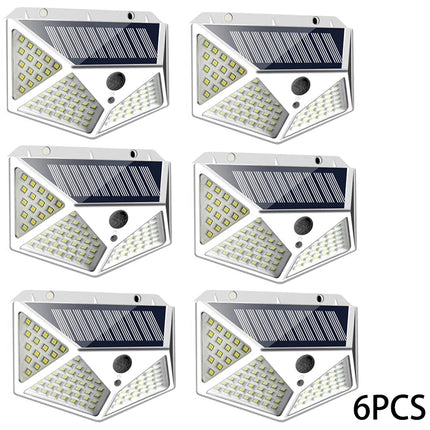1-12 Pack Solar Lights Outdoor 100 LED Wall Lamp Motion Sensor Lights Waterproof Solar Street Light for Garden Porch Yard Garage