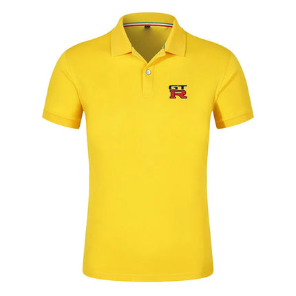 Initial D GTR R35 Print 2026 Men's New Summer Fashion Polo Shirts Comfortable Short Sleeves Harajuku Casual Sport Top