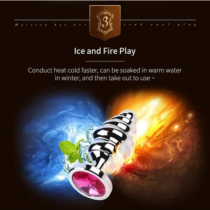 Metal Anal Plug Stainless Steel Butt Plug With Jewelry Colorful Crystal Anus Plug Adults Sex Toys for Men Women Gay Adult Game