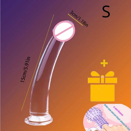 Transparent Realistic Dildo Strong Suction Cup No Vibrator  Women Masturbator Anal Realistic Dick Sex Toys For Women Sex Shop 18