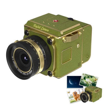 Retro Portable CCD 16X Digital Zoom Student-Friendly Simulation Double-Reflex Digital Camera For Beginner Photography Mini