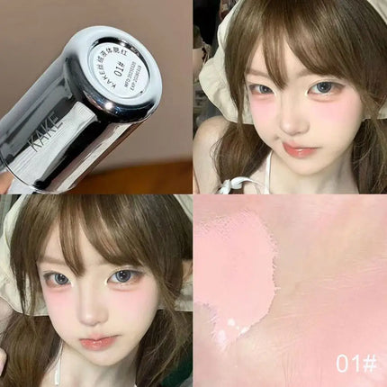 Velvet Liquid Blush Makeup, Natural Low-Saturation Matte Finish, Korean Style Cheek Tint For A Flawless & Bright Complexion