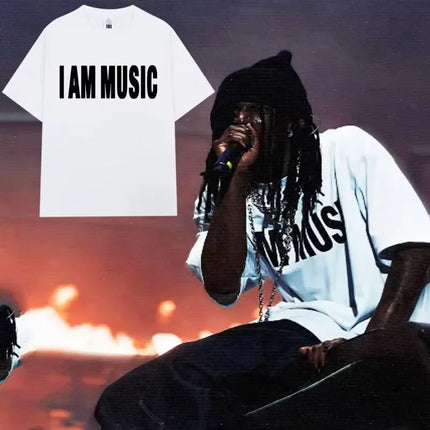 Famous Rapper Playboi Carti I AM MUSIC Same Style Logo Tops Men Fashion Rap Opium Merch Tee Hip Hop Oversized Fans T-shirts