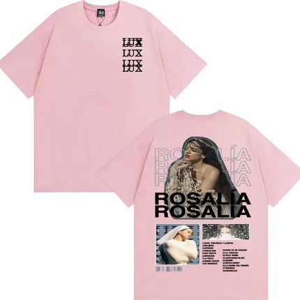 Rosalia LUX World Tour T Shirts Men Women Oversized Y2k Fashion Aesthetic T-shirts Casual Cotton Loose Female Male Short Sleeves
