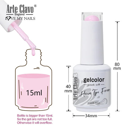 Arte Clavo HEMA TPO FREE Gel Nail Polish 15ML Long Lasting For Manicure Semi Permanent Nail Art UV LED Gel Varnish Nail Supplies