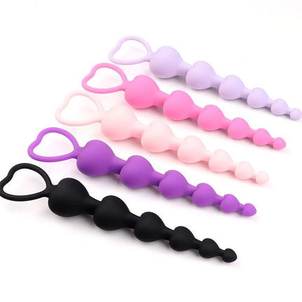 Butt Plug Silicone Anal Plug Prostate Massager Stimulator Adult Supplies Dilator Anus Beads Sex Toys For Women Man Gay Ass Tail