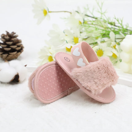 Baby girl winter breathable front shoes cute plush toddler shoes baby shoes