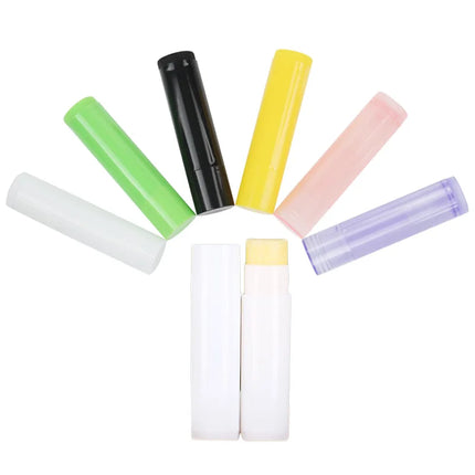 10/30/50/100/200 Empty PP 5g Oval Lipstick Tube Empty Round Lip Gloss Tube Clear Travel Bottle Plastic Diy Oval Lip Balm Tubes