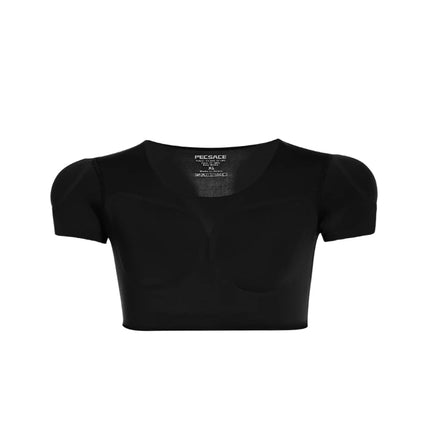 New Invisible Men's T-Shirt with Fake Muscles Short Sleeve Slim Fit Bodybuilding Costume Youthful Popular Nylon Spandex Blend