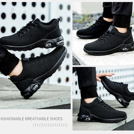 Safety shoes for men and women, breathable work sports shoes, steel toe shoes, puncture resistant safety protection shoes