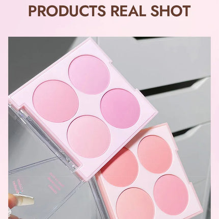 4 Colors Blush Powder Face Makeup Set Mixed Sweet Warm Colors Matte Cheek Powder Facial Beauty Cosmetic Makeup Blush