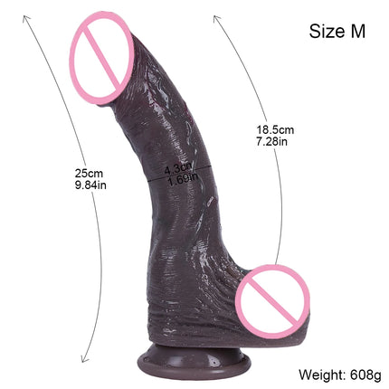 New Skin Double Penetration Realistic Dildo Big Huge Penis Suction Cup Cock Dick Anal Plug Sex Toys For Women Prostate Massager