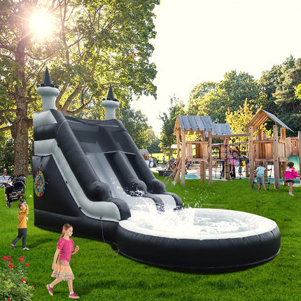 Inflatable Water Slide with Big Pool PVC Children's trampoline, children's slide, children's playground, water pool, bubble pool