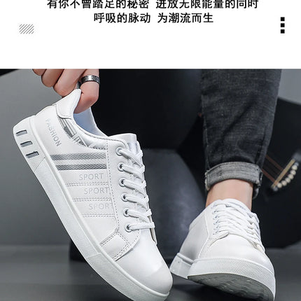 Spring and Autumn Men's Shoes New Style Low-Top Lightweight Large Size Trendy Shoes Student Fashion Versatile Thick-Soled Sports Shoes Casual Sneakers
