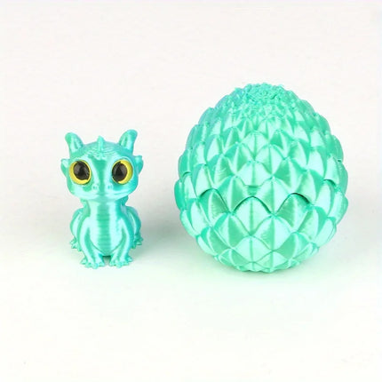 3D Printed Multi-Color Dinosaur Egg Set with Flip Lid - Unique Creative Desktop Decoration Gift Idea