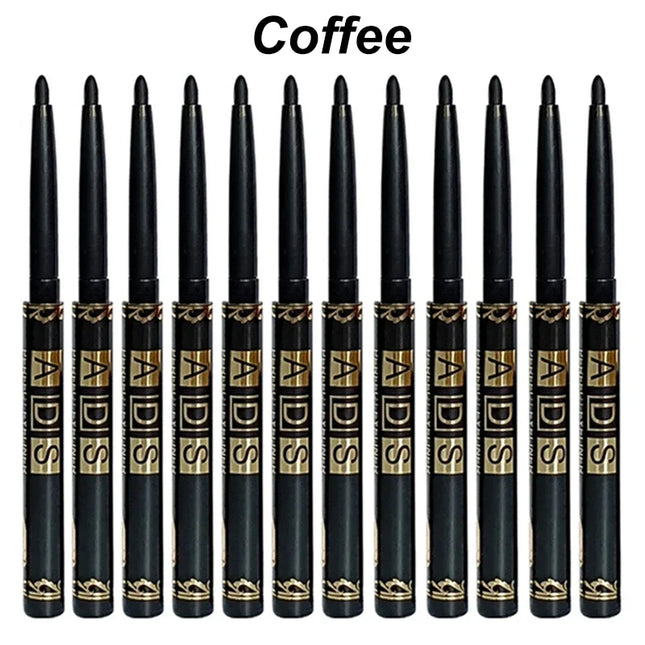 1/2/5/12pcs Waterproof & Sweat-Proof Black Eyeliner Pencil Eye Liner Gel Pen Long-Lasting Anti-smudging for Bold Eye Makeup