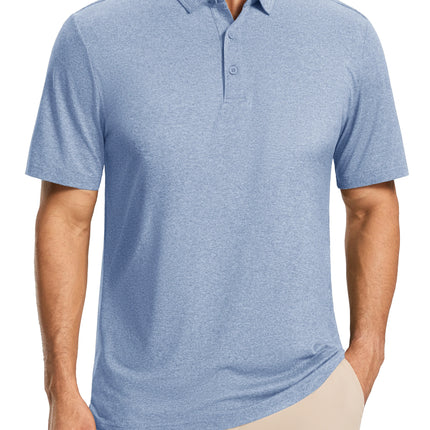 TACVASEN Men's Polo Shirts Short Sleeve Moisture Wicking Lightweight Athletic Casual Collared Golf Shirt Summer Work Polo Shirts