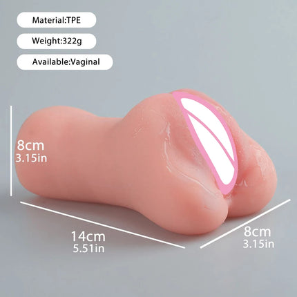 Realistic Vagina Masturbation Cup Uterus Blowjob 3D Artificial Vaginal for Men Dual Channel Anal Sextoys Pocket Pussy Sex Shop