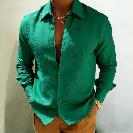 2026 Men's Linen HD 3D Printed Shirt Casual Long Sleeve Button Designer Shirt Hawaiian Outdoor Wedding Party Clothes for Men