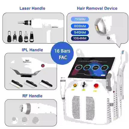 Soprano Titanium Hair Removal Professional 4-In-1 Diode Laser lpl Nd Yag Picosecond Laser Opt Hair Removal Tattoo Removal