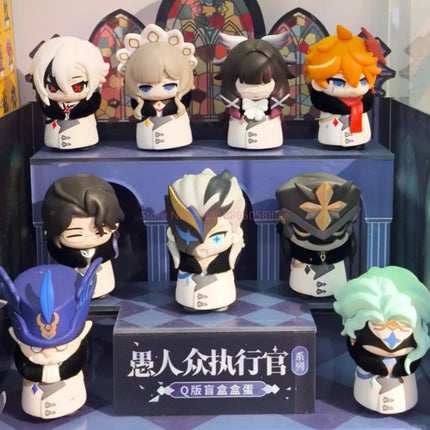 In Stock Genshin Impact Fatui Harbinger Serie Blind Box Q Version Anime Figure Collection Desktop Mystery Box Surprise Toy Gifts