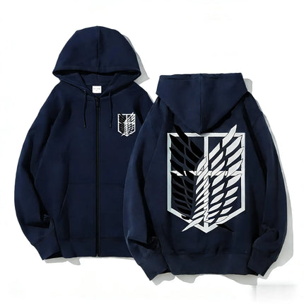 Attack on Titan Anime Hoodie Zip Up Sweatshirt Men Women 2026 New Loose Casual Streetwear Cosplay Jacket Pullover Long Sleeve