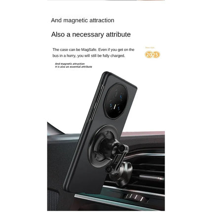 360°Rotate Metal Ring Bracket Car Magnetic Case For Honor Magic V5 V3 V2 Vs3 Vs2 Anti-Drop Wireless Charge Slim Protective Cover