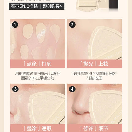 Passional Lover Liquid Foundation Concealer Matte Soft Waterproof BB Cream Oil Control Longlasting Face Base Makeup For Dry Skin