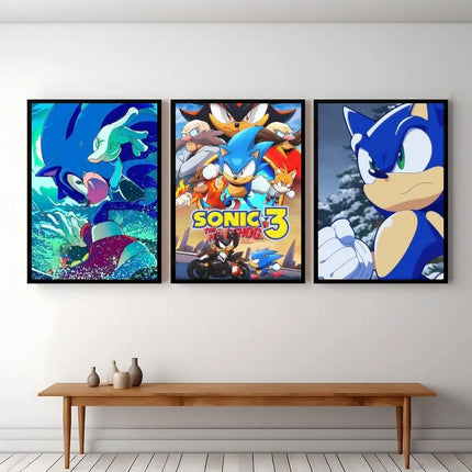 Affiche Murale Sonic 50x70cm Déco Moderne | Sonic Poster Wall Art Picture