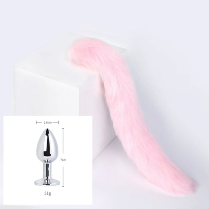 3 Sizes Metal Butt Plug Fox Tail Intimate Toys Bdsm Anal Extender Dilator Sex Shop Products Erotic Games Goods For Adults