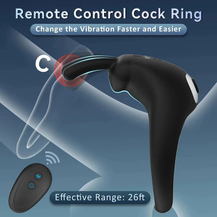 Penis Ring VIBRATEUR Wireless Remote Control Clitoris Stimulation Delay Ejaculation Enlargement Erection For Men