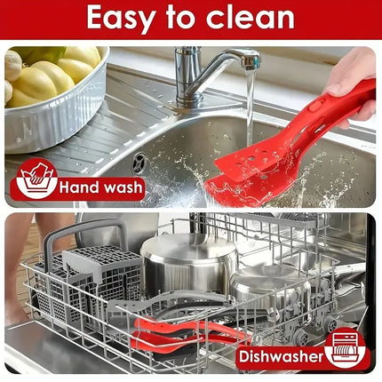 Silicone Kitchen Tong Non-stick Steak Spatula Eggs Pancake Fried Turners Wide Mouth Kitchen Cooking Shovel for Barbecue Clip