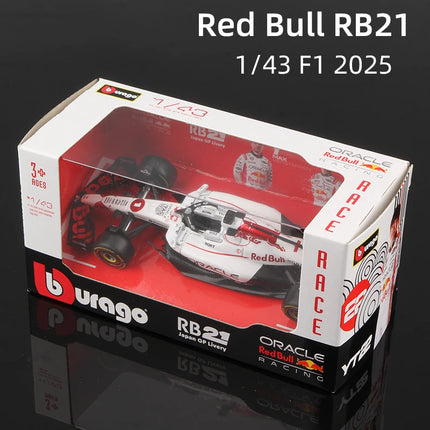 Bburago 2025 F1 1:43 Red Bull RB21 Japanese GP Formula Car Static Die Cast Vehicles Collectible Model Racing Car Toys