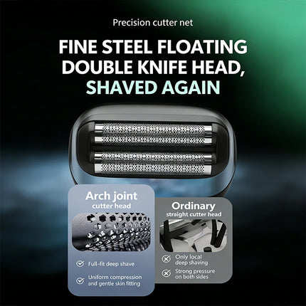 KEMEI KM-T299 Beard Trimmer Professional Double Foil Shaver LCD Display Shaver External Rotor Brushless Motor Beard Trimmer Men