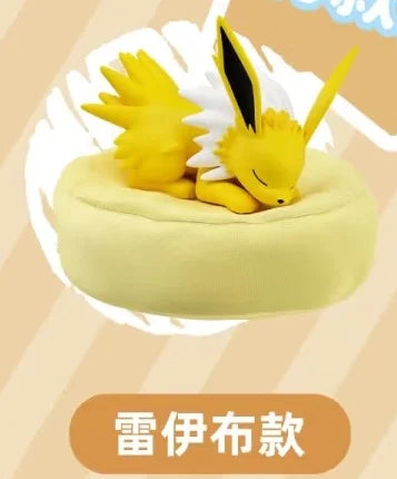 Original Pokemon Eevee Sleeping Position Series Blind Box Sylveon Umbreon Flareon Jolteon Anime Backpack Decoration Model Toy