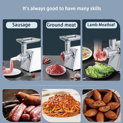 800W Electric Meat Grinder Heavy Duty Grinder Kitchen Electric Meat Chopper Stuffer Maker Food Processor Electric Meat Slicer