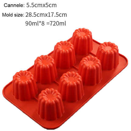 Silicone Mold Pastry 3D Cake Design Mini Cupcake Mousse Muffin Heart Bubble Square Baking Mold