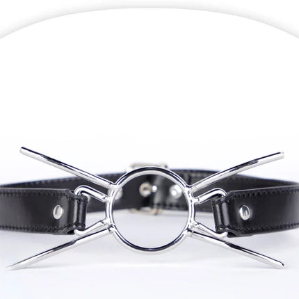 New Oral Fixation PU Leather Bondage Mouth Gag Spider X Style Flirting O Rings Open Mouth Gag Adult Games Sex Toys For Women Men