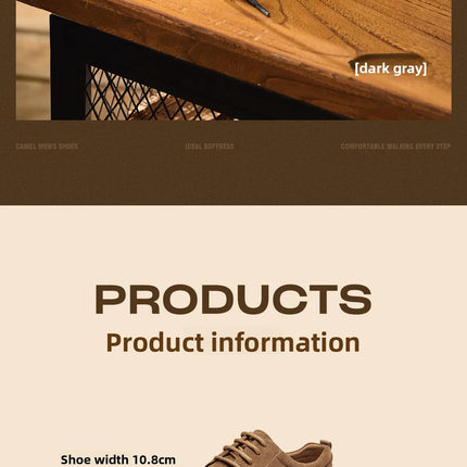 Golden Camel Men's Shoes 2026 New Business Casual Soft-Soled Leather Shoes High-Quality Non-slip Velvet Warm Work Shoe