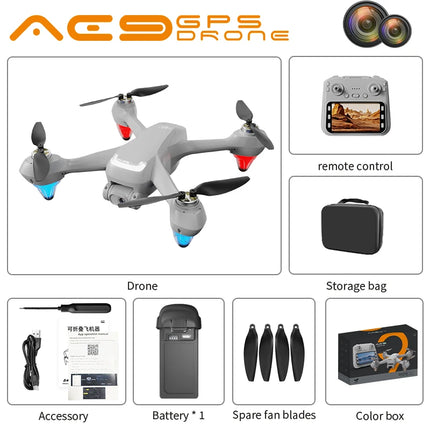 AE9 New GPS Drone RC 8K Dual Camera 5G Laser obstacle avoidance 4.5-inch LCD intelligent screen control long endurance RC Toy