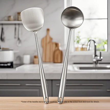 Food Stainless Steel Wok Spatula Metal kitchen utensils Slotted Turner Spoon Ladle Cooking Tools Utensil Set Kitchen Accessories