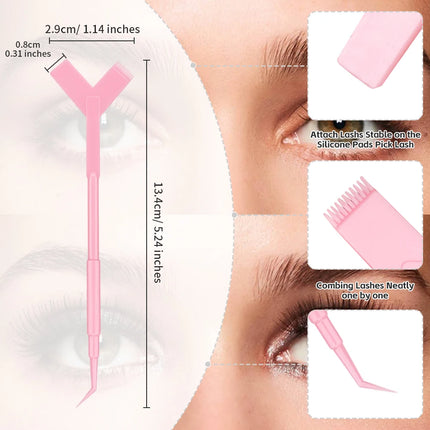 10/30/50PCS  Y Shape Eyelash Makeup Brushes Eyelash Extension Supplies Lash Accessories Reuseable Plastic Eyelash Perming Brush