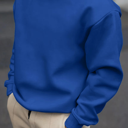 Mens Soft Autumn Sweatshirts Street Business Pullovers Comfortable Basics Tops Sport Casual Sportswears Daily All-Match Clothing