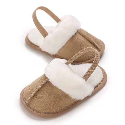 Autumn and Winter Popular Walking Shoes Baby Shoes 0-1 Year Old Warm Shoes Cotton Shoes Casual Soft Soled and Plush Baby Shoes