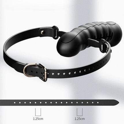 2026 New Silicone Black Electric Shock Mouth Gag Adjustable SM Gear Adult Toy Alternative Play Couple Training Adult Game Gag18+