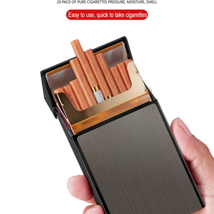 Long Cigarette Case Ultra Thin Flip Cover 20pcs Cigarettes For 100mm Storage Container Box Tobacco Case Smoking Tool Men's Gifts