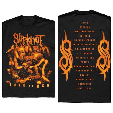 Slipknot Early-Era Themed T-Shirt (Masked Band Member Art + "870621345" Iconic Number + Occult Symbol & "S" Totem Design)