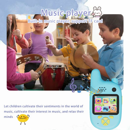 2PCS Beginner Kids Mini Walkie Talkie Rechargeable 1500mAh Handheld 3km Radio Transceiver Interphone Child Halloweens Toys Gifts