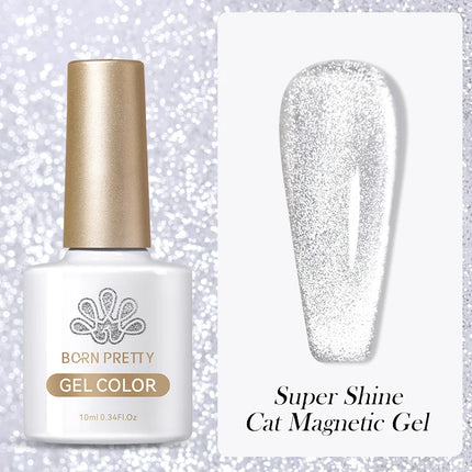 BORN PRETTY 10ml Auroras Glitter Cat Magnetic Gel Nail Polish Jelly Glass Bead Semi Permanent Soak Off UV LED Varnish Manicure